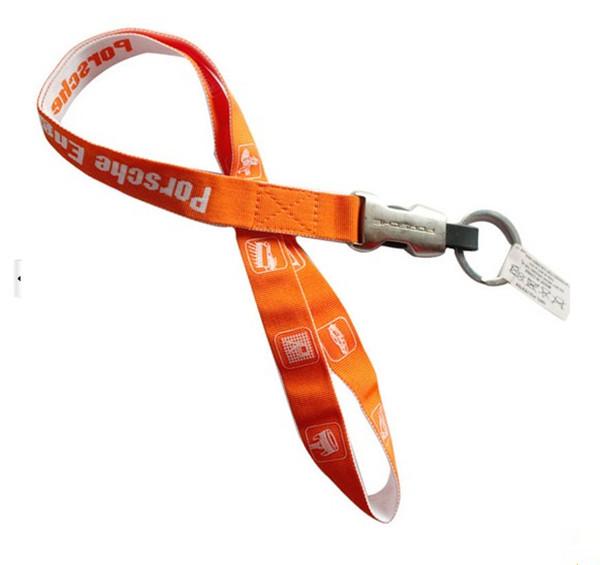 Economic branding promotion polyester lanyard with safety break away buckle,safety lanyard