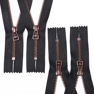 5# close end anti-copper metal zippers for women's clothes man jacket zipper custom metal zipper