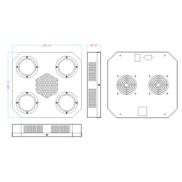 Rikolite 780nm Plant Led Grow Lights Indoor UV Flip Cob Aluminum Alloy AC855V