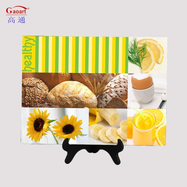 Toughened Kitchen Placemat Custom Vegetable Rectangular for Round Glass Dining Table