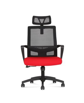 Mesh Executive Chairs ergonômico vermelho traseiro alto com cadeira do escritório domiciliário