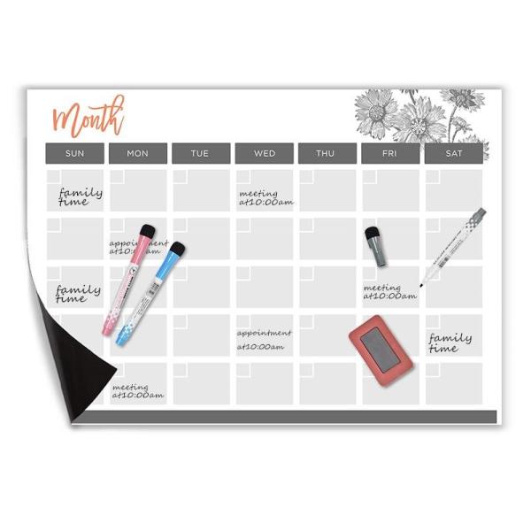Fridge Magnetic Calendar Planner Family Monthly Planner Whiteboard