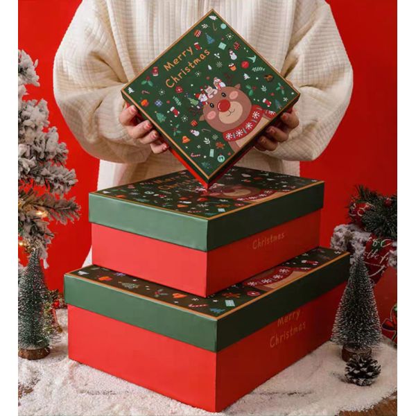 Christmas Cookie Chocolate Biscuit Selection Box Santa Snowman Design