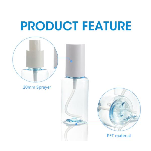 9g 80ml PET Plastic Spray Bottle Full Cover Protective Cap