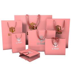 Sacos de papel impressos personalizados de luxo para compras de vinho