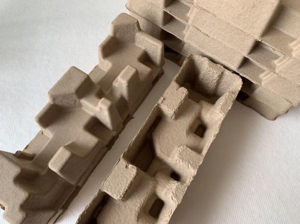 Renewable OCC Fiber Molded Packaging Dry Press Pulp End Cap 6KGS