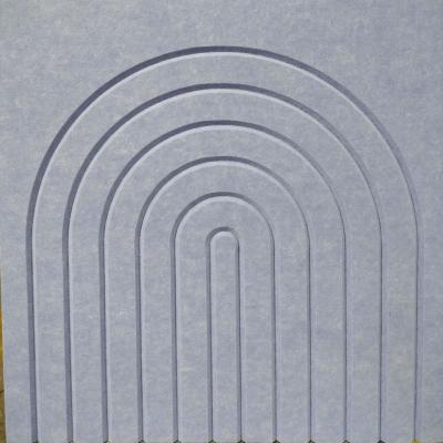 High Density Acoustic Panels Soundproof Felt Stylish Pattern Design Flame Resistant Wall Decor