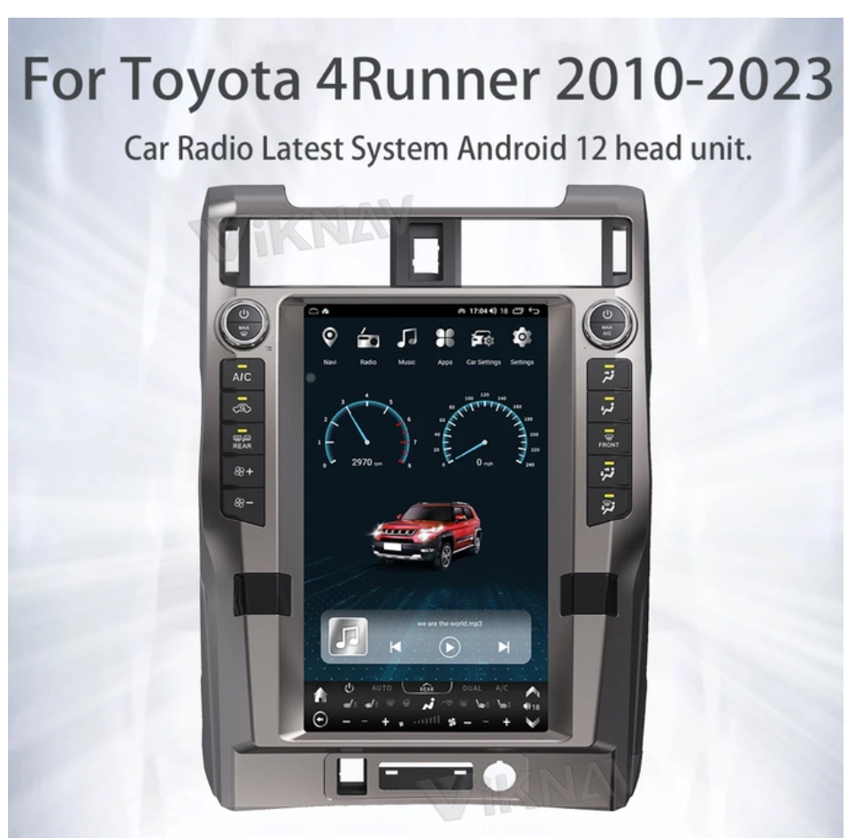 Android Toyota 4Runner Head Unit Авто стерео 2010-2023 Мультимедийный проигрыватель Замена