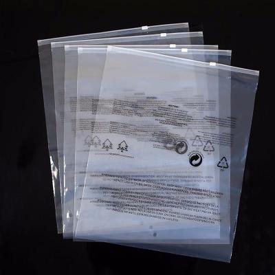 Tear-Resistant Transparent Self-Sealing CPE Zipper Bag Soft For Cloth Package