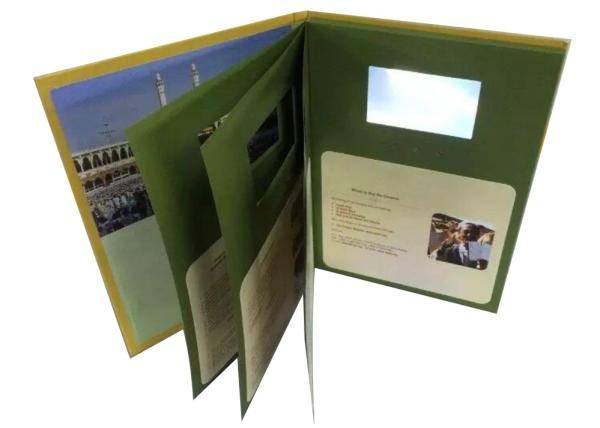 Completement personnalisable, carte vidéo à écran LCD de 4,3 pouces, carte vidéo de contrôle de la lumière à LED, livre/livret à plusieurs pages