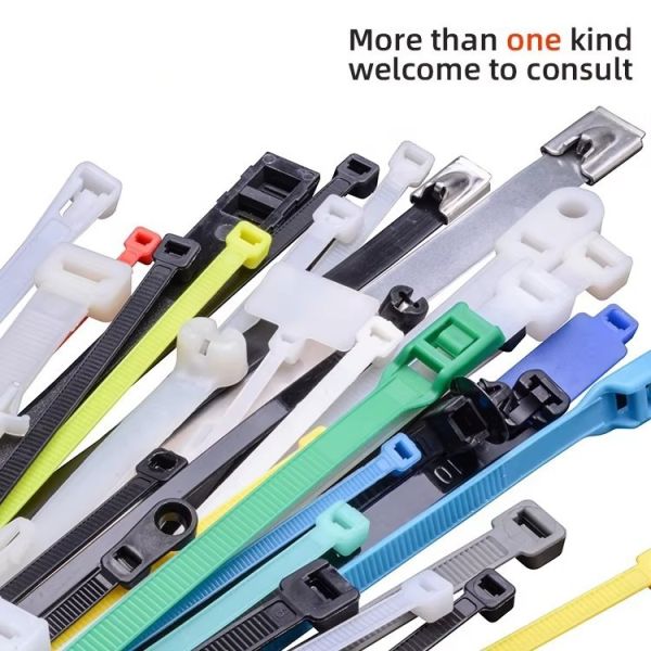 Metal Detectable Nylon Wire Ties 100-370mm Plastic Wire Straps Zip Ties X-ray Inspections Cable Tie