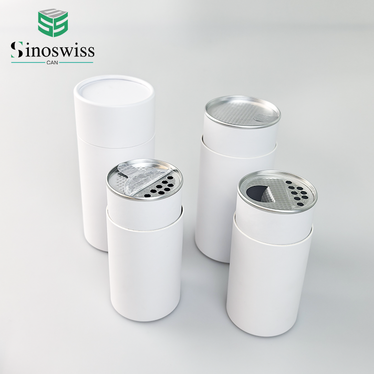 Custom Sizes Spice Paper Tubes Packaging Cardboard Container for Salt Pepper Seasoning