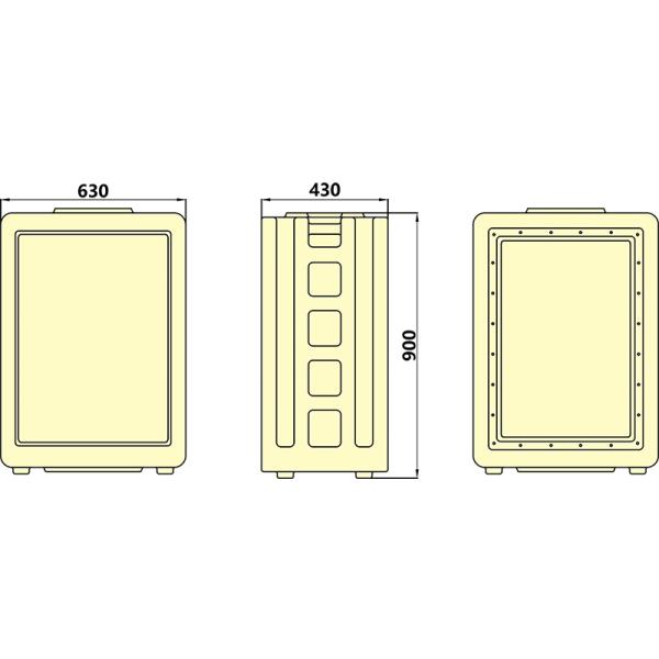 Syntax MD4 Three Phase 400A Power Distro Board Heavy Duty PE IP67 For Qatar Swimming Match 630x430x900mm