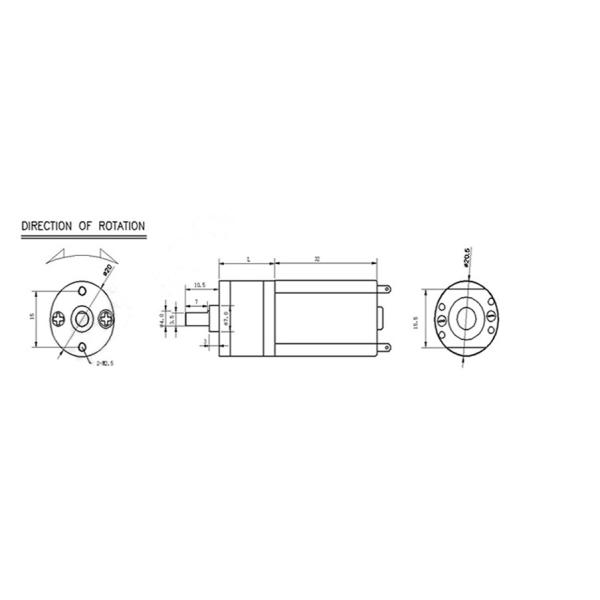 20mm Diameter Brush Small Gear Motor High Torque 480RPM Low Voltage DC 6V