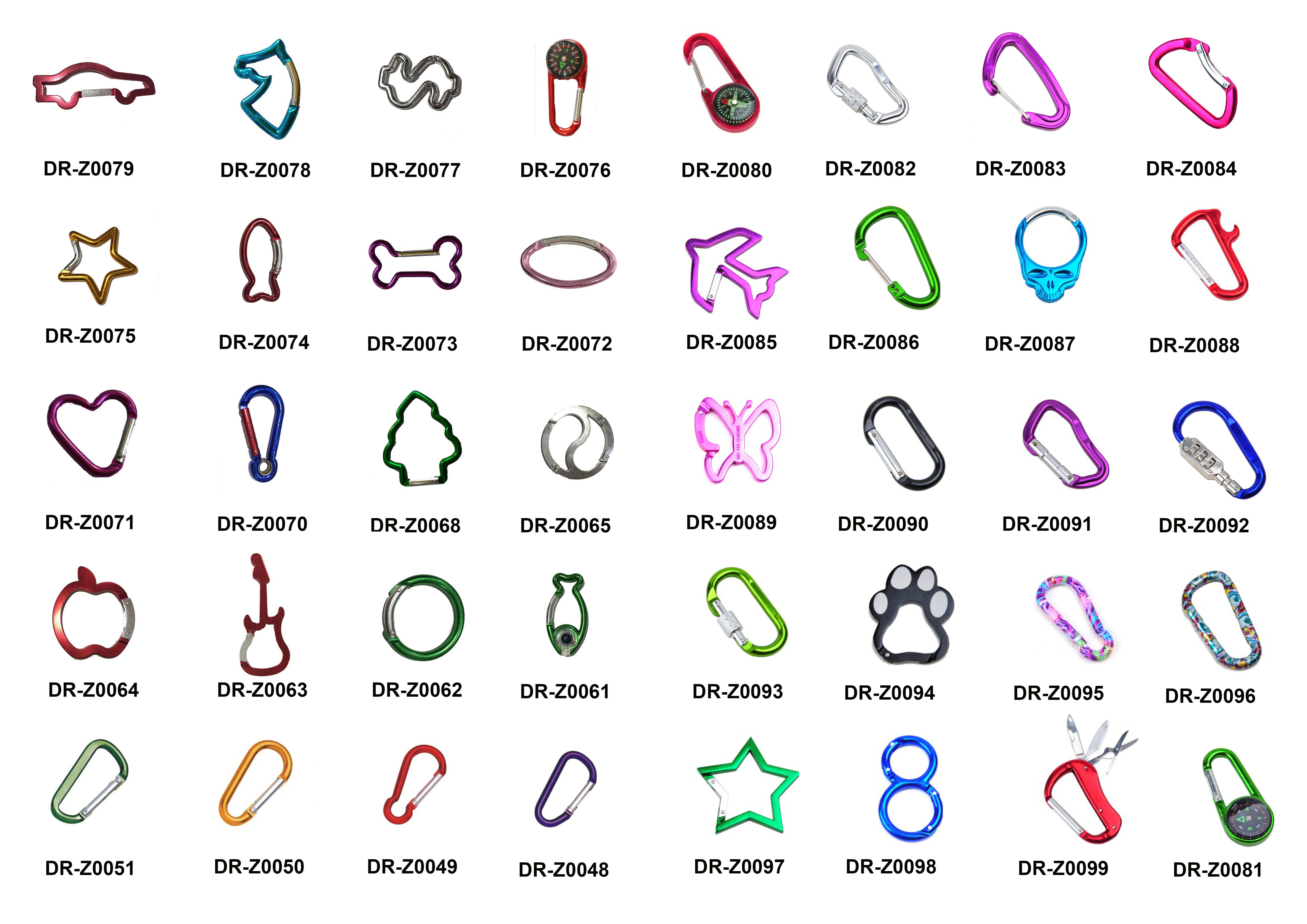 Закамуфлируйте быстрый выпуск крюка алюминиевого крюка Carabiner красочный алюминиевый щелчковый