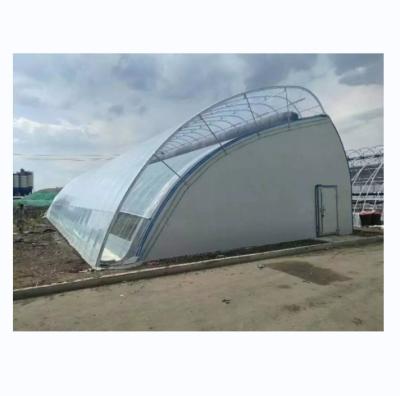 Largura 50-120 m Estufas solares comerciais com duplo isolamento para zonas de inverno e frio