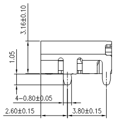 6P DIP USB Tipo C conector linha única 6,9 mm comprimento 3A 3U
