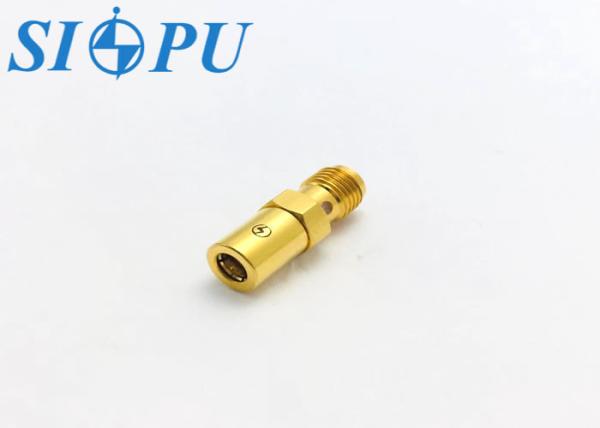 SMA Male to SSMB Male RF Coaxial Adapter – Brass, Gold Plated (SMA(K)-SSMB(K))