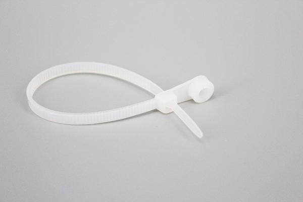 DEMOELE 3.2*150mm Natural Black colorful nylon Mountable head cable ties round zip ties and wire ties