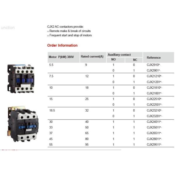 AC Magnetic Contactor LC1-D5011/CJX2 5011 AC Magnetic For Electrical Contactor
