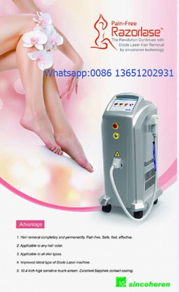 Sincoheren 808nm Diode Laser Hair Removal Beauty Machine/ Diode Laser hair remvoal Permanent hot sale with CE
