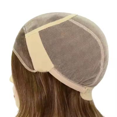 Medical Wig for Alopecia Glueless Human Hair Full Hand-Tied Mono Top Anti-Slip Silicone Medical Wig