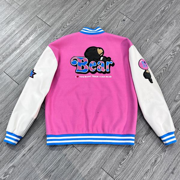 Custom Men's Wool Leather Varsity Jacket Vintage For Winter And Fall