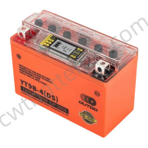 Lead Acid Valve Regulated Gel OUTDO DS YT9B-4 Battery 12V 8Ah Motorcycle