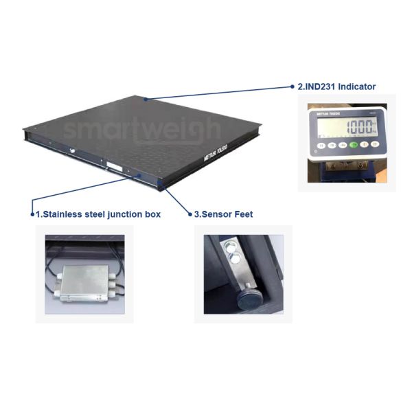Mettler Toledo PFA220 Digital Floor Scale 1.5T / 3T Carbon Steel Cargo Weighing Scale