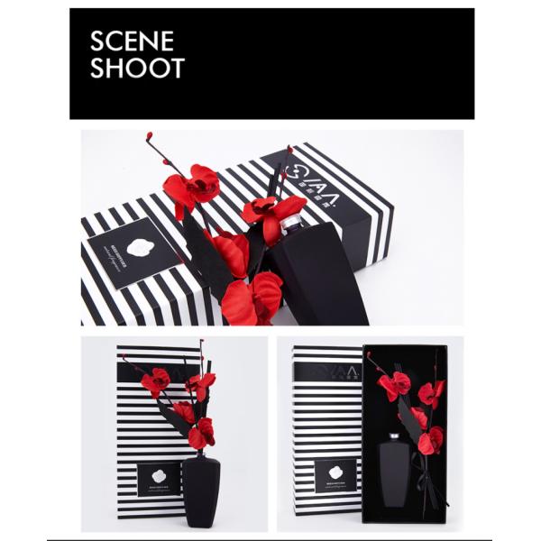 Chinese Orchid Creamic Glass Bottle Reed Diffuser With Natural Rattan Sticks