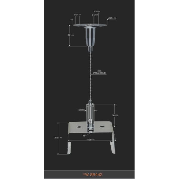 Suspended Linear Lighting Kits LED Panel Suspension Kit With Bracket