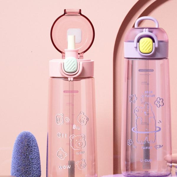 Kids Eastman Tritan Plastic Sports Bottle With Straw And Handle