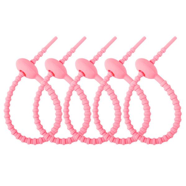 Reusable Silicone Cable Twist Ties Bread Tie Bag Sealing Clip Silicone Management Ties Cord Organizer For Car Home Offic