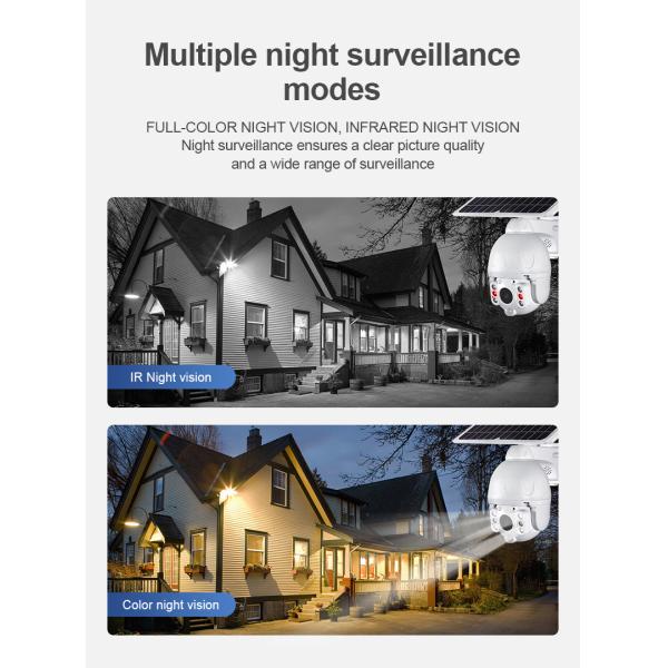 Батарея камеры PIR IP66 1080P HD купола WIFI IP панели солнечных батарей 2MP PTZ TUYA умная