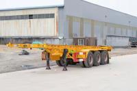 CIMC 50ton 60ton Heavy Duty Hydraulic Gooseneck Semi Trailer Truck Aluminium Flatbed Axle Trailer
