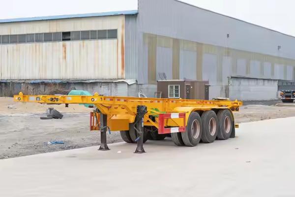 CIMC 50ton 60ton Heavy Duty Hydraulic Gooseneck Semi Trailer Truck Aluminium Flatbed Axle Trailer