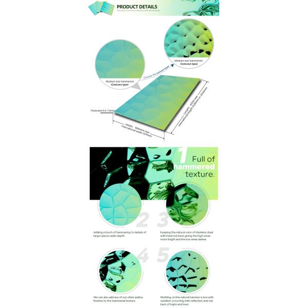 пульсация воды листа украшения цвета 3д 1219мм закончила панель настенной бумаги нержавеющей стали