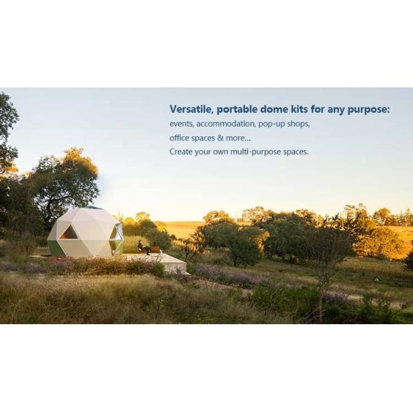 Легкая стальная рама Передвижная каюта Гостиница Префабрикация Геодезический купол Дом Купол Комплекты Deepblue Smarthousing