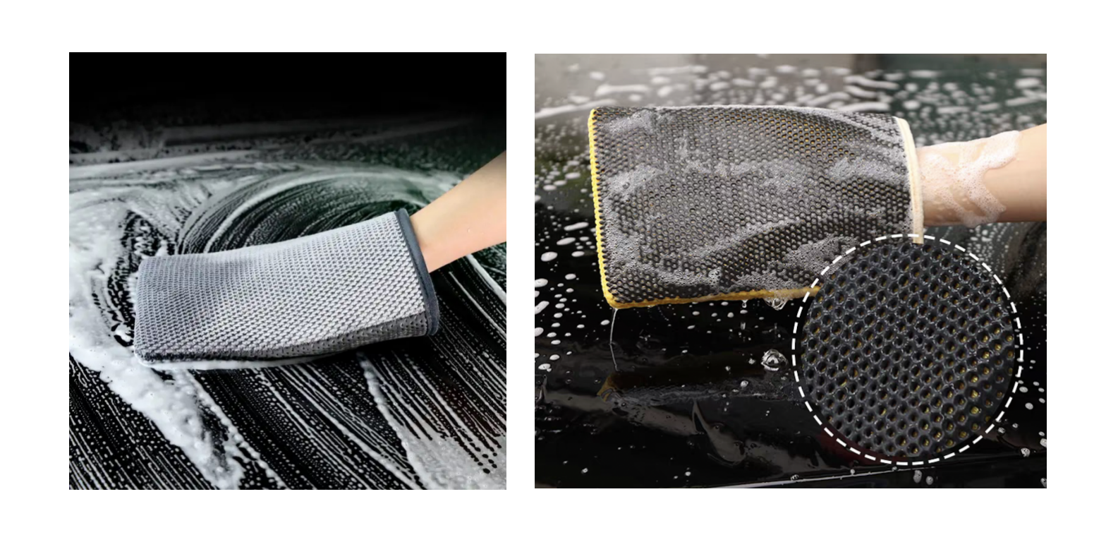 Microfiber Car Washing Clay Mitt And Gloves Removes Surface Contaminants