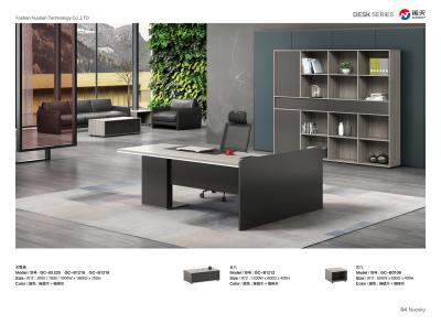 U Shaped Executive Office Desks With Hutch MDF PVC 180 Kgs Strong Wearability
