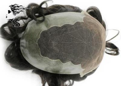 Male Toupee Hair Replacement System , French Lace Front Undetectable Hair Pieces