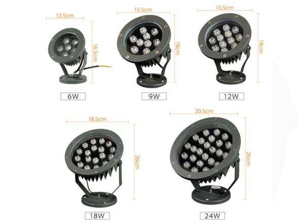 LED Projection Spotlight Waterproof Round Floor Lamp Plug-in Outdoor Lawn Villa Garden Lamps