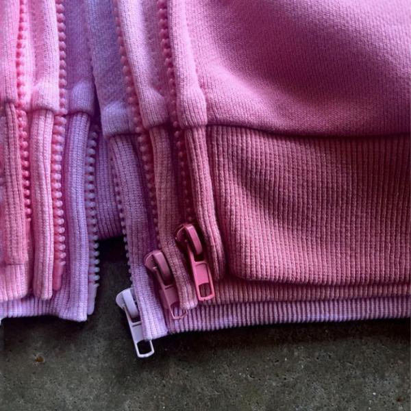 Custom Hoodies Heavy Weight Cotton French Terry Cropped Boxy Double Three Layers Zipper Hoodie for Men