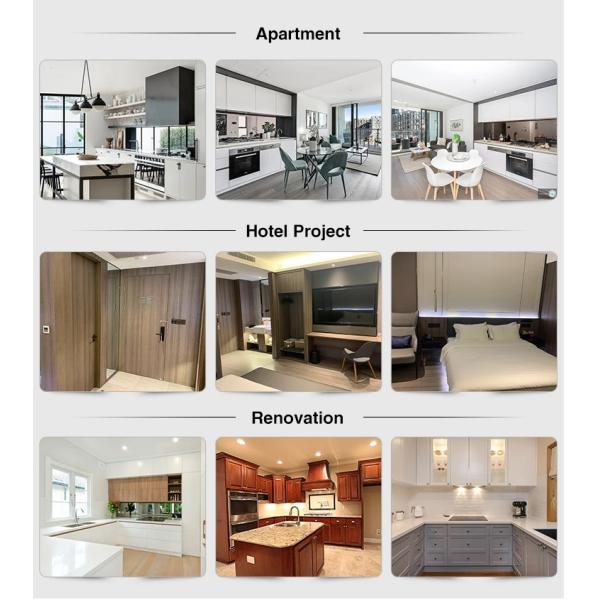 Luxury Zambia Solid Wood White Glossy Silver Kitchen Cabinet Temperature Control Panel