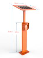 Telefone de emergência GSM / 3G movido a energia solar para telefones rápidos para autoestradas / rodovias