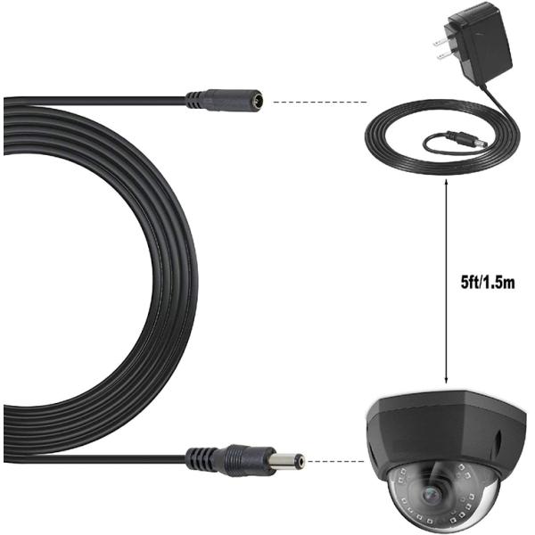 CUSTOM 1m Hombre a mujer Hombre a hombre 2.1x5.5 mm Cable de extensión de corriente continua