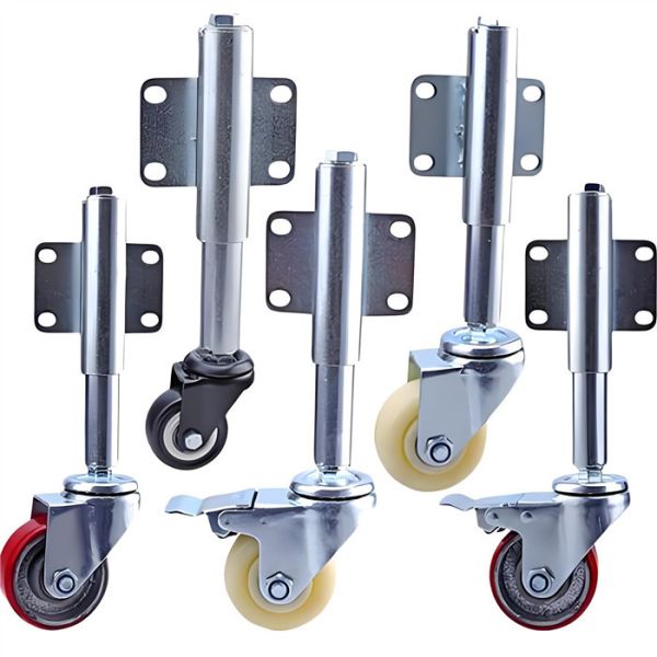 Zinc Plated Scaffold Castors with 360 Degree Swivel and Total Lock Brake for Mobile Scaffolding