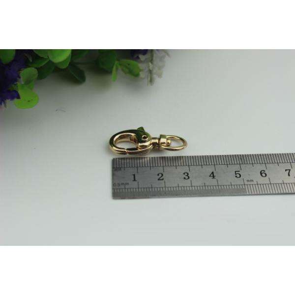 Round shape bottom zinc alloy light gold metal lobster claw snap hook for handbag