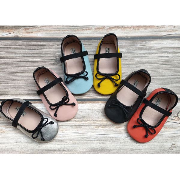 Wear Resisting Sole Goatskin Toddler Dress Shoes