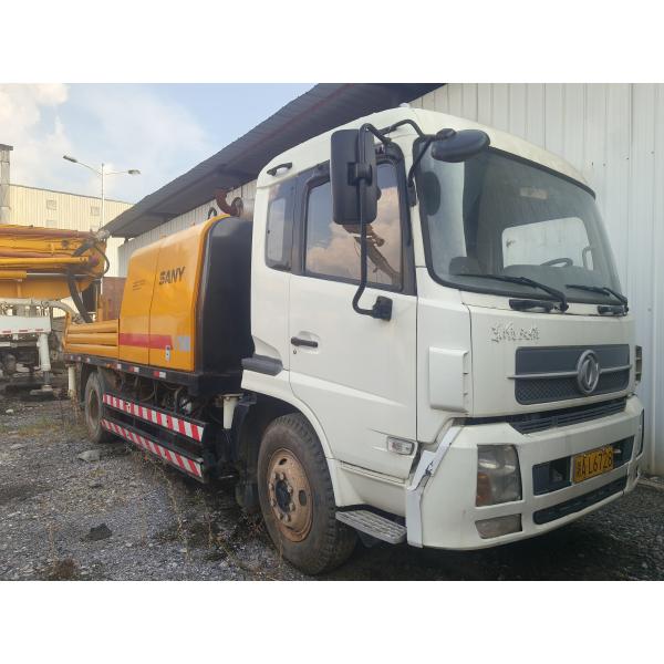 Bomba de línea de hormigón montada en camión Sany usada de 2012, maquinaria para hormigón, 90-18 MPa